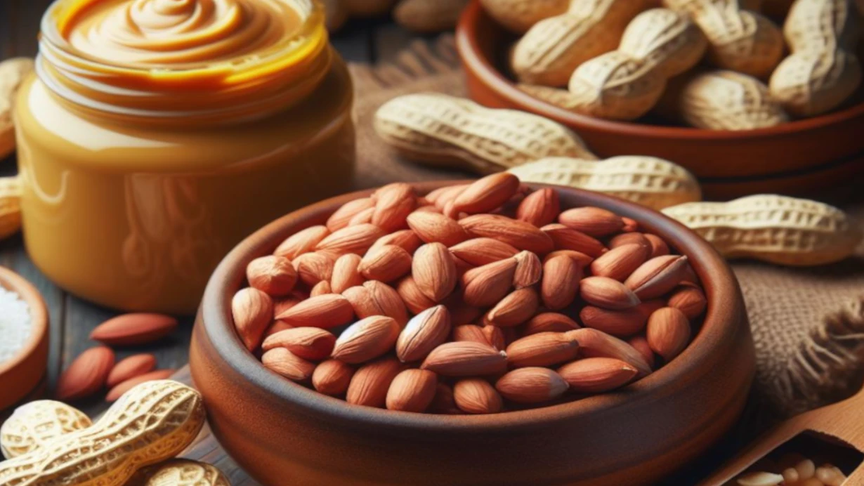 Peanuts and peanut butter are very high in both lysine and arginine.