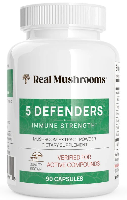 Real Mushrooms 5 Defenders Organic Mushroom Blend Capsules
